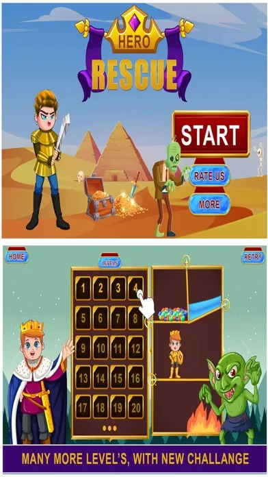 Rescue Hero Puzzle: Pin Pull 스크린샷
