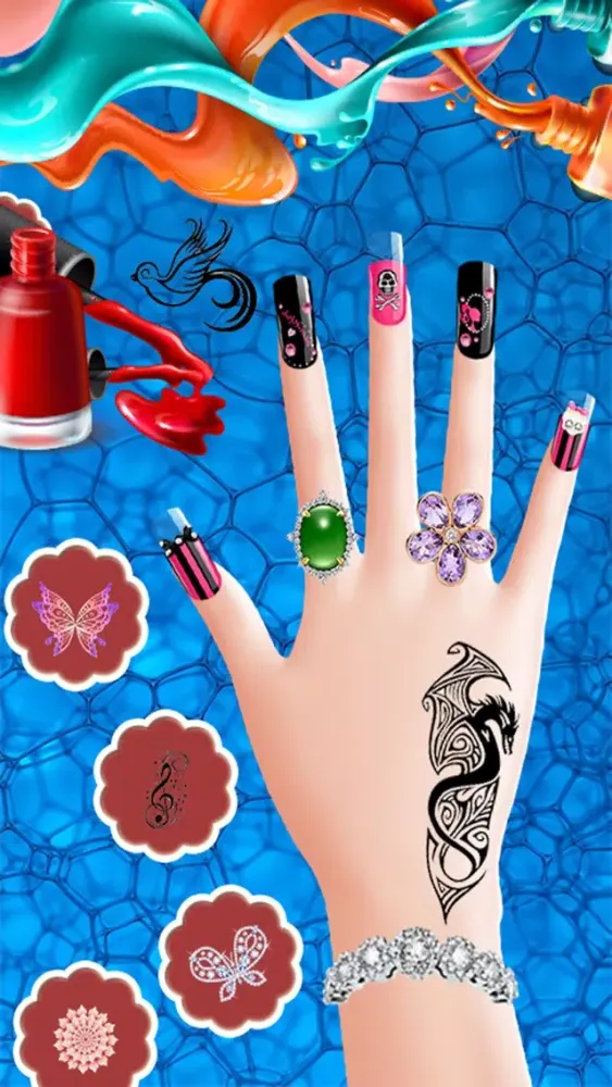 ภาพหน้าจอของ Princess Nails art design