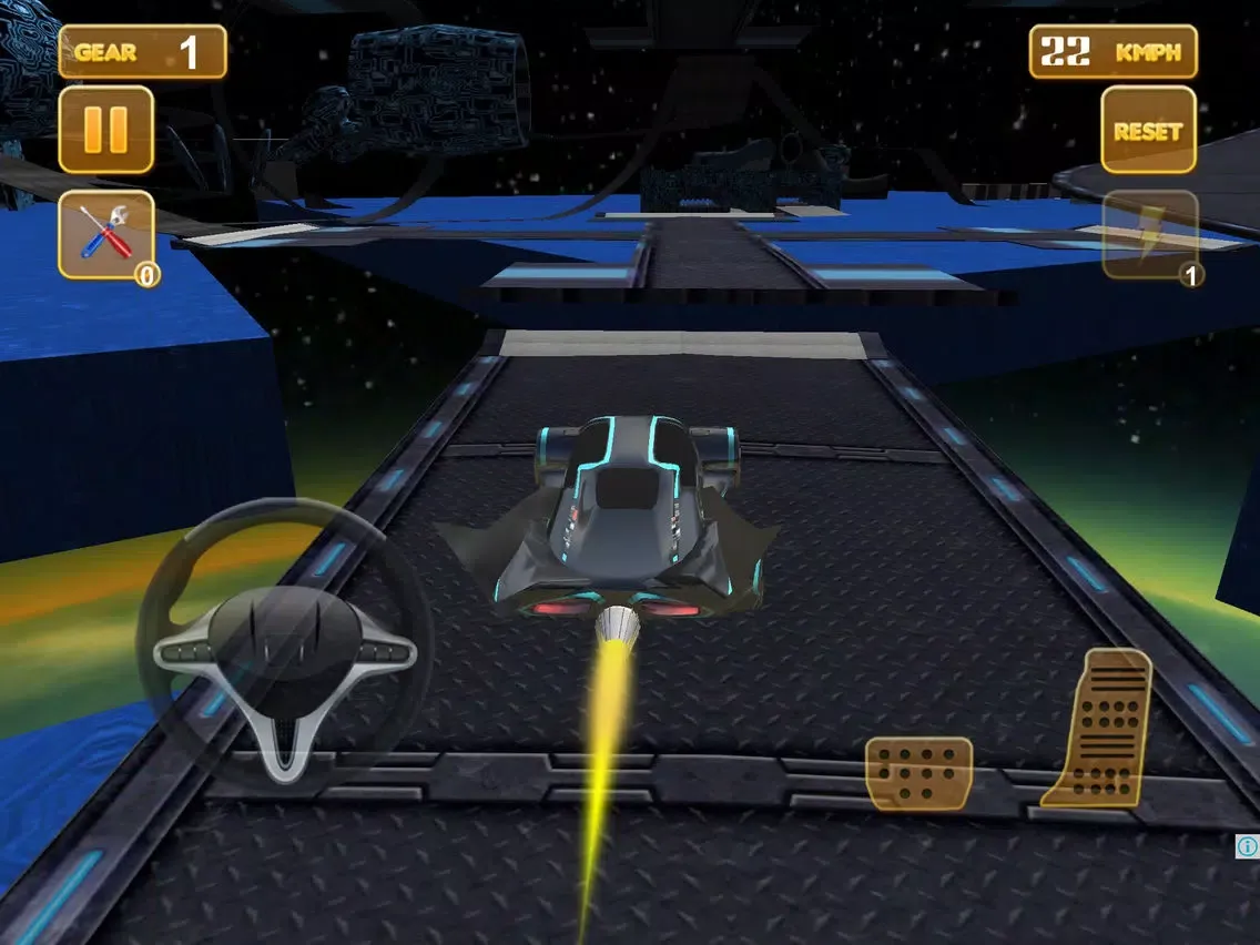 Star Extreme Galaxy Stunt Car Wars Games iPad  Screenshots