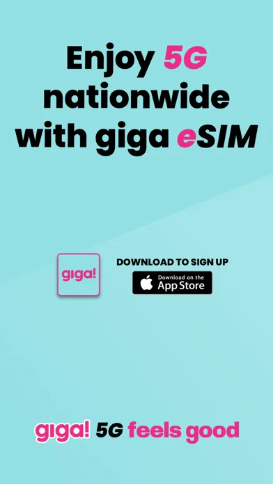 Zrzuty ekranu giga! Best Telco in an App