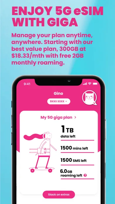 Zrzuty ekranu giga! Best Telco in an App