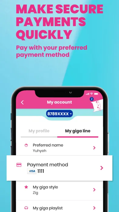 Zrzuty ekranu giga! Best Telco in an App