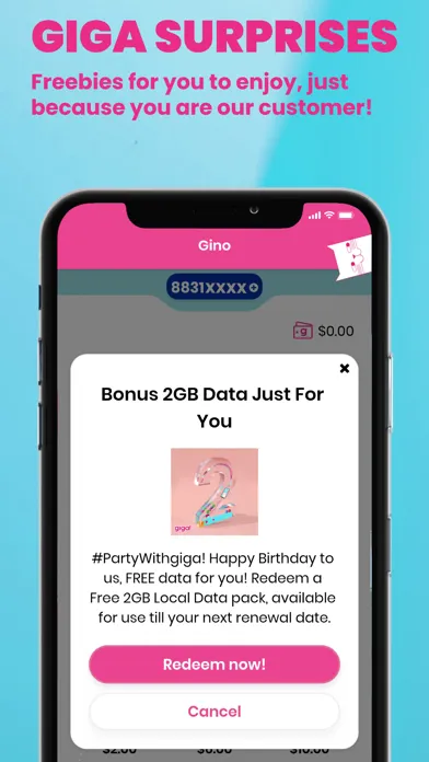Zrzuty ekranu giga! Best Telco in an App