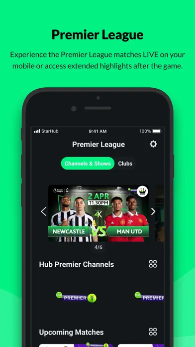 Capturas de tela do StarHub TV+