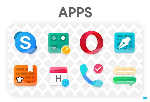 ภาพหน้าจอของ Glaze Icon Pack