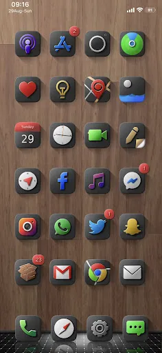 Tangkapan layar Shiiny Icon Pack