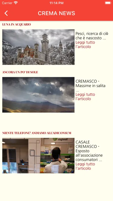 Crema News Ekran Görüntüleri