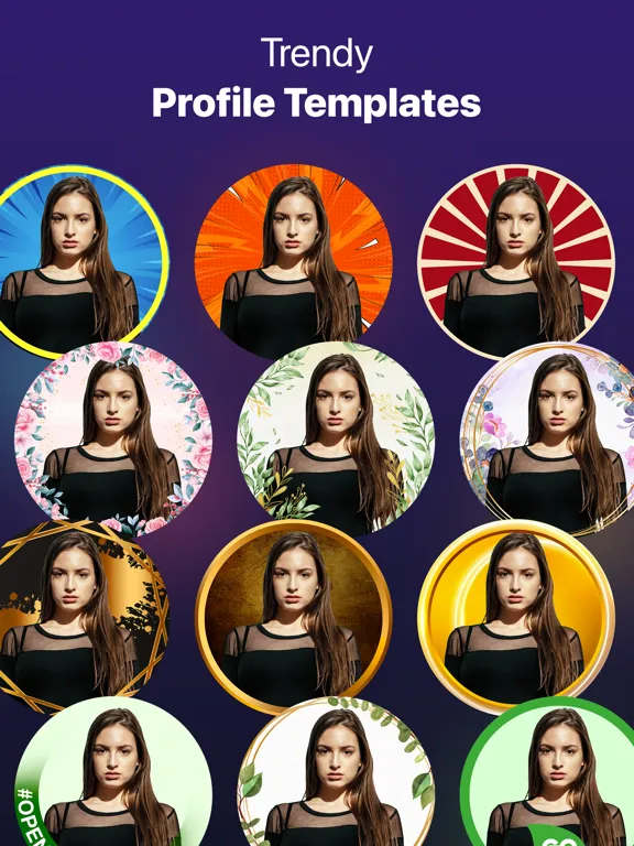 Profile AI: PFP Maker Borders iPad  Screenshots