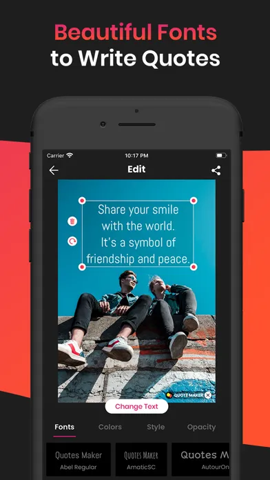 Zrzuty ekranu Quote Maker Add Text To Photos