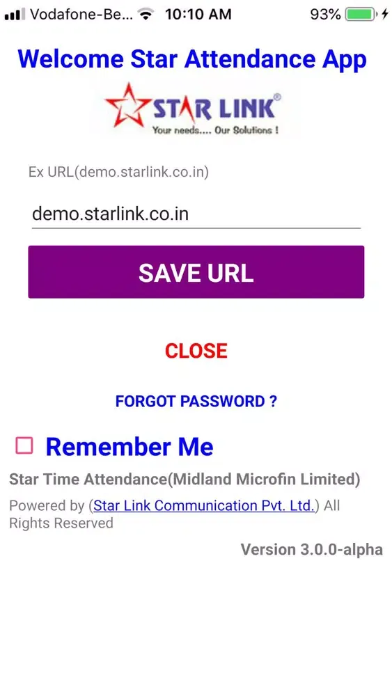 Ảnh chụp màn hình của StarAttendanceApp
