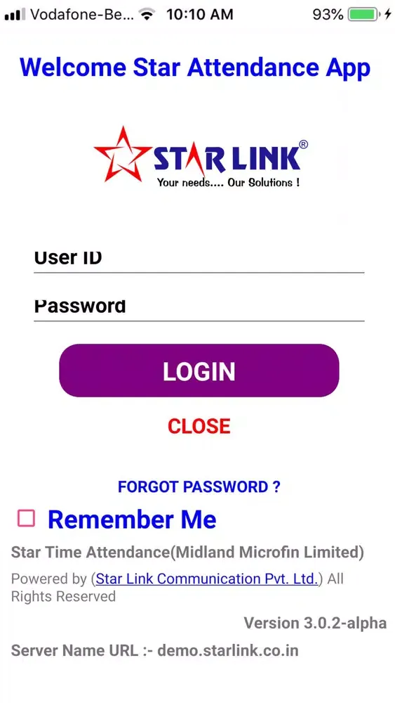 Ảnh chụp màn hình của StarAttendanceApp