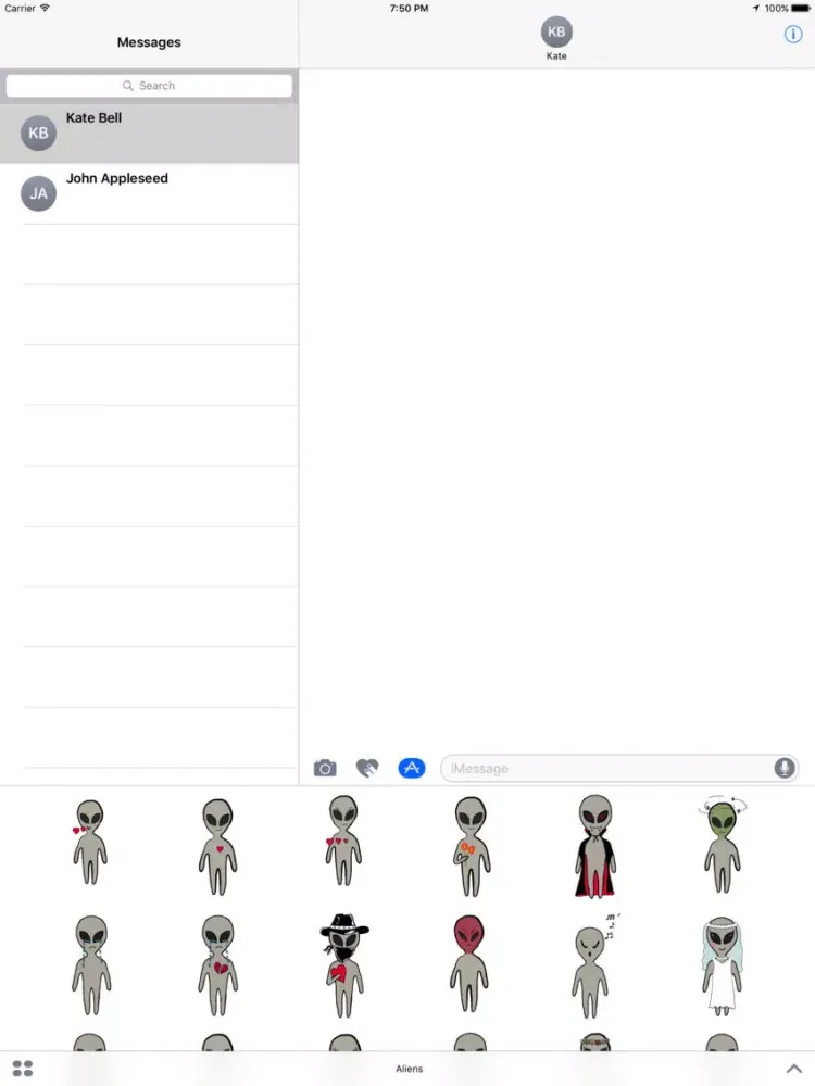 Скриншоты Alien Valentine's Stickers iPad 
