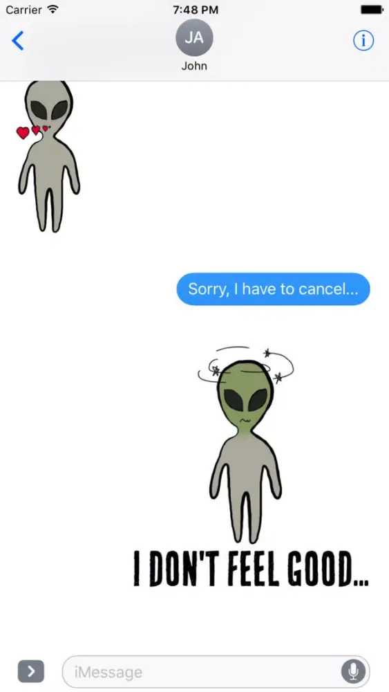 Скриншоты Alien Valentine's Stickers