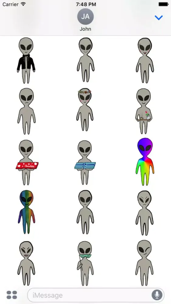 Скриншоты Alien Valentine's Stickers