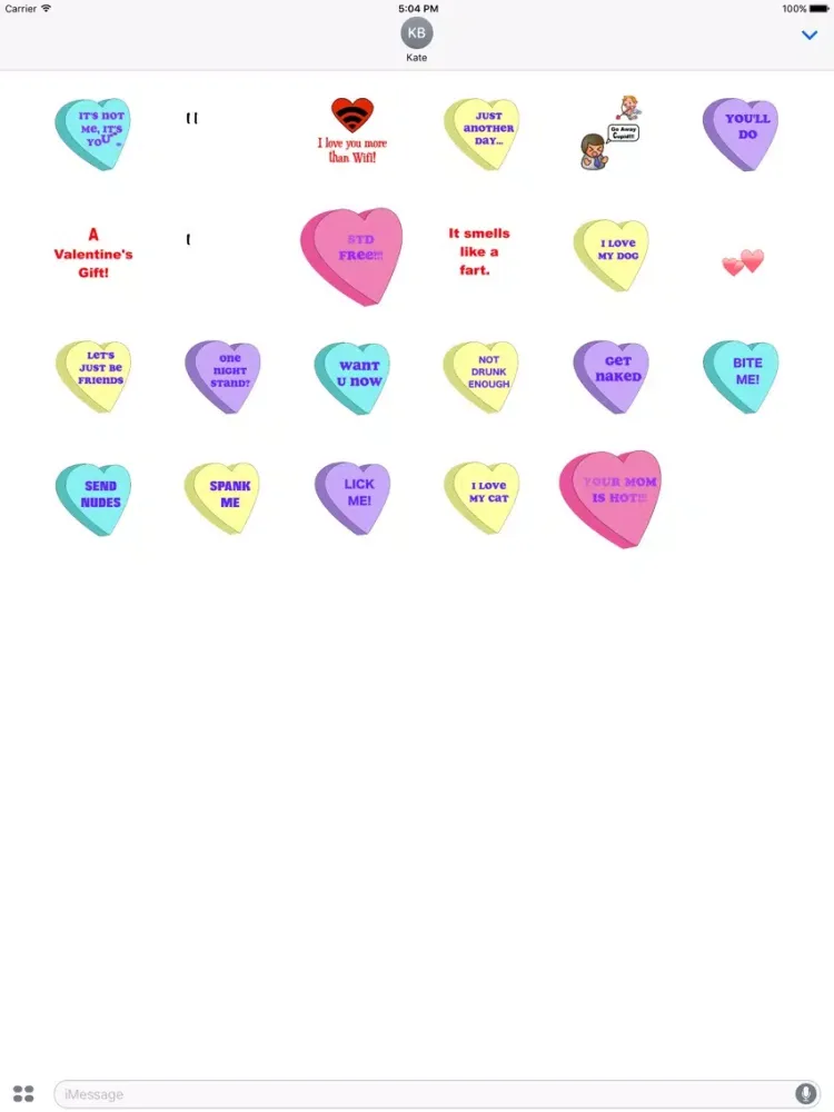 صور Rude Valentine's Day Stickers iPad 