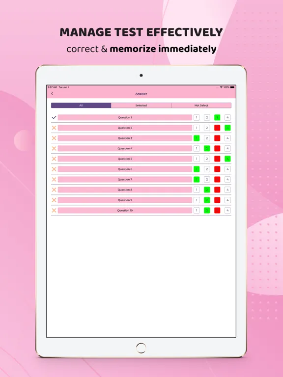Tangkapan layar Topik Test - Learn Korean iPad 