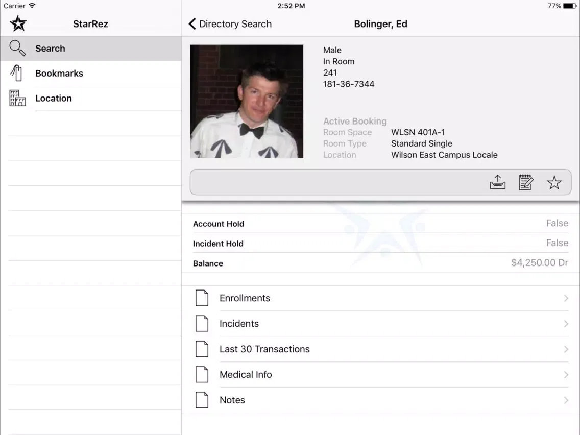 StarRez iPad 應用截圖