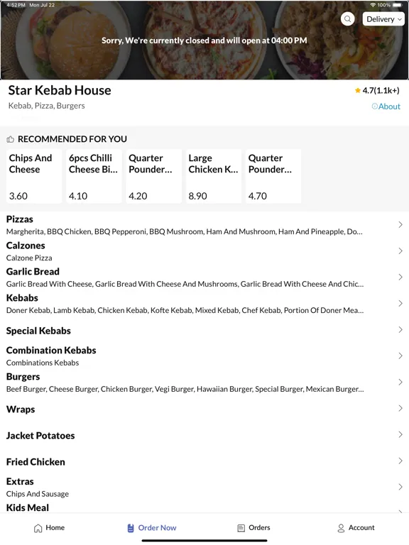 Star Kebab House. iPad 应用截图