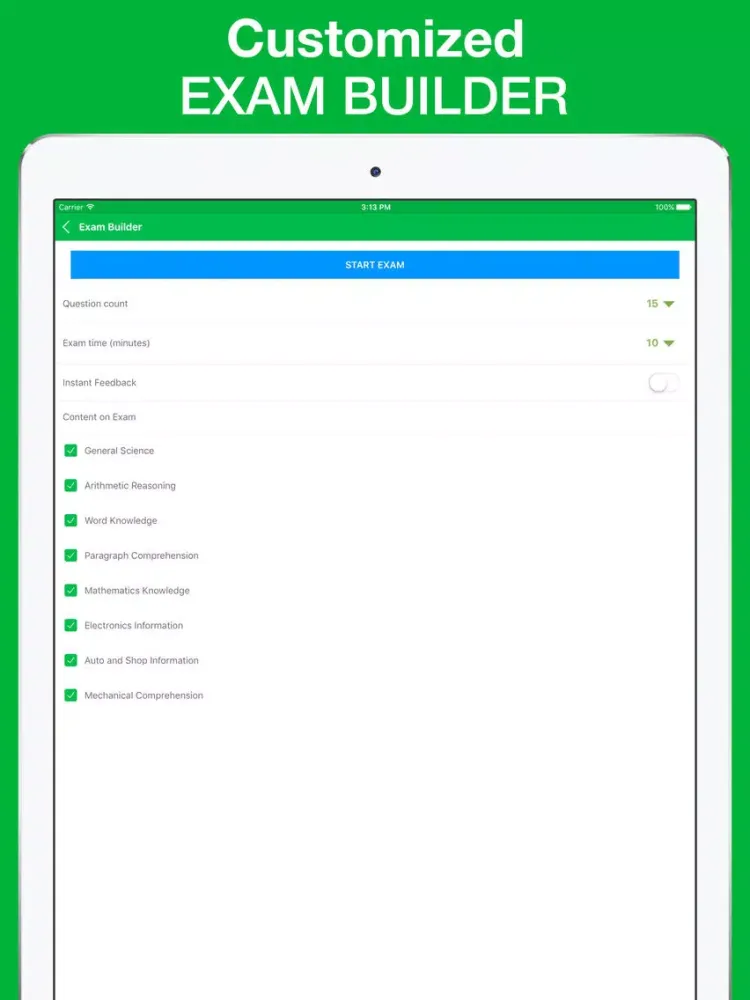 Capturas de tela do ASVAB Exam Questions 2017 Edition iPad 