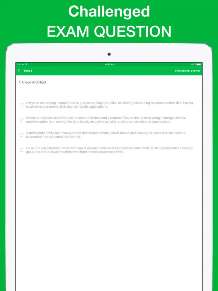 Cloud Security Exam Questions 2017 iPad  スクリーンショット