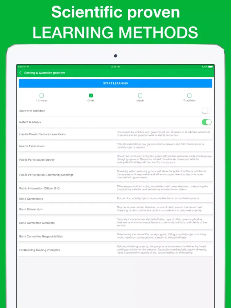 CPFO Exam Questions 2017 Edition iPad  Screenshots