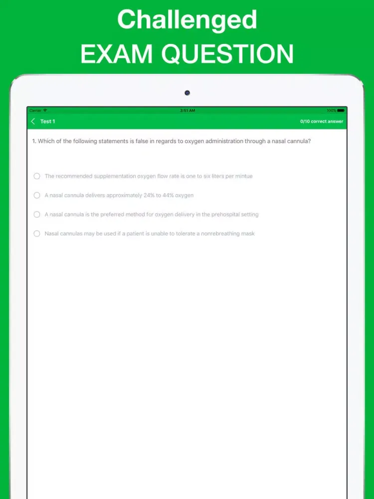 Zrzuty ekranu EMT B Exam Questions 2017 Version iPad 