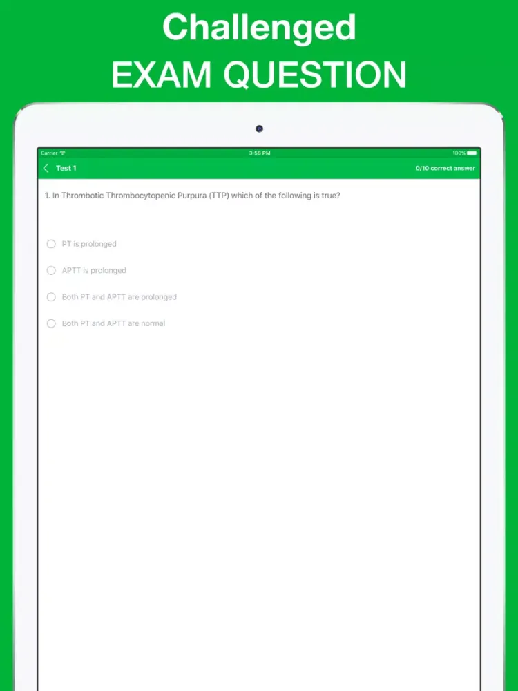 Hematology Exam Questions 2017 Edition iPad  Screenshots