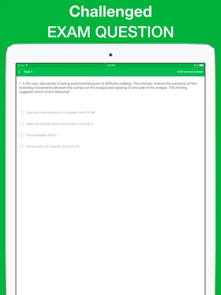 Neurology Exam Questions 2017 Edition iPad  স্ক্রিনশট