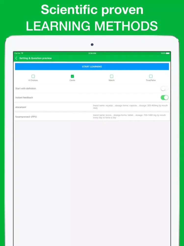Ảnh chụp màn hình của PTCE Pharmacology Exam Questions 2017 iPad 
