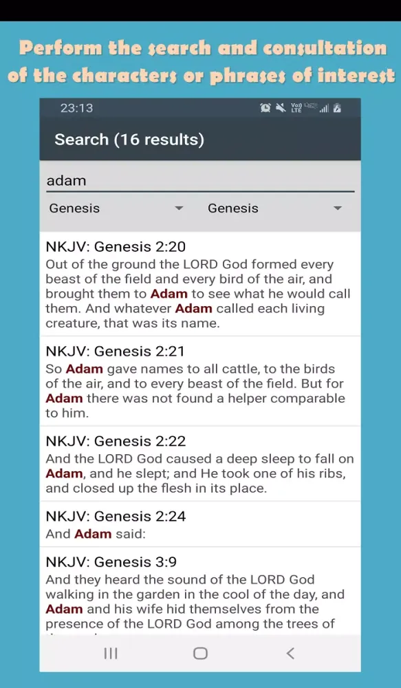 Captures d'écran de NKJV Bible Offline