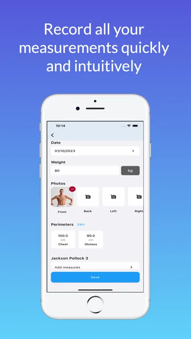 Screenshot di Body Measurements - StartFit