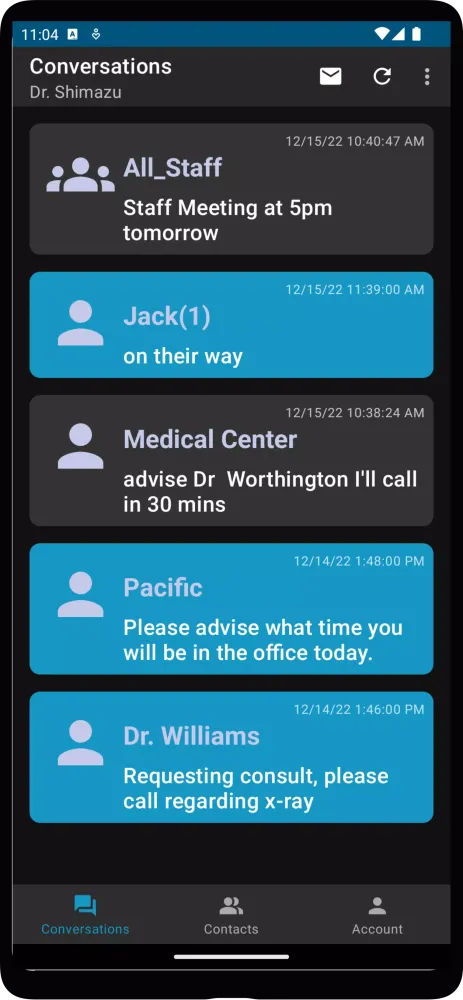 Tangkapan layar Startel Secure Messaging Plus