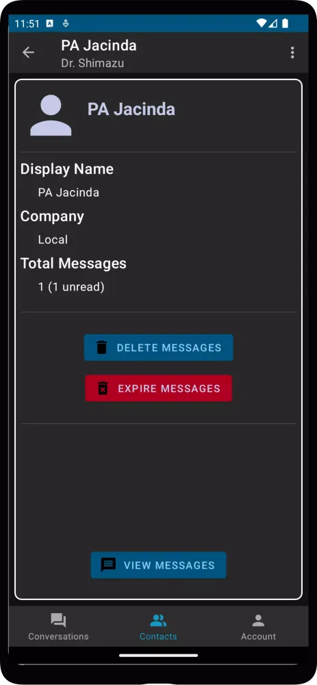 Tangkapan layar Startel Secure Messaging Plus