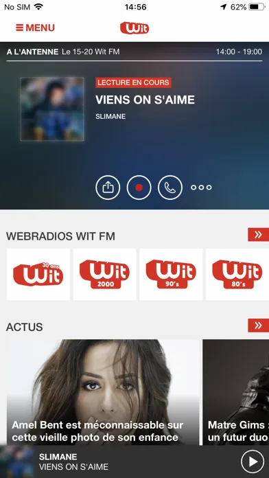 Capturas de tela do Wit