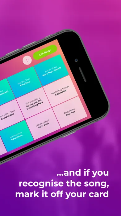 Tangkapan layar Rock and Roll Bingo Music Quiz