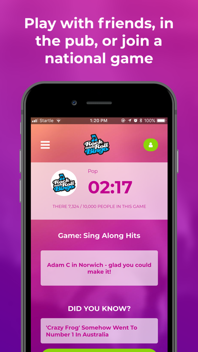 Rock and Roll Bingo Music Quiz 스크린샷