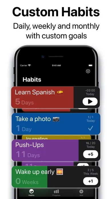 Capturas de tela do Leap Habits - Habit Tracker