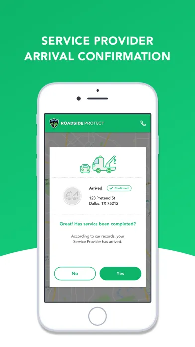 Capturas de tela do Roadside Protect Mobile