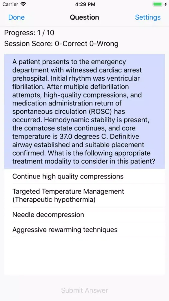 ภาพหน้าจอของ Cardiology Board Reviews