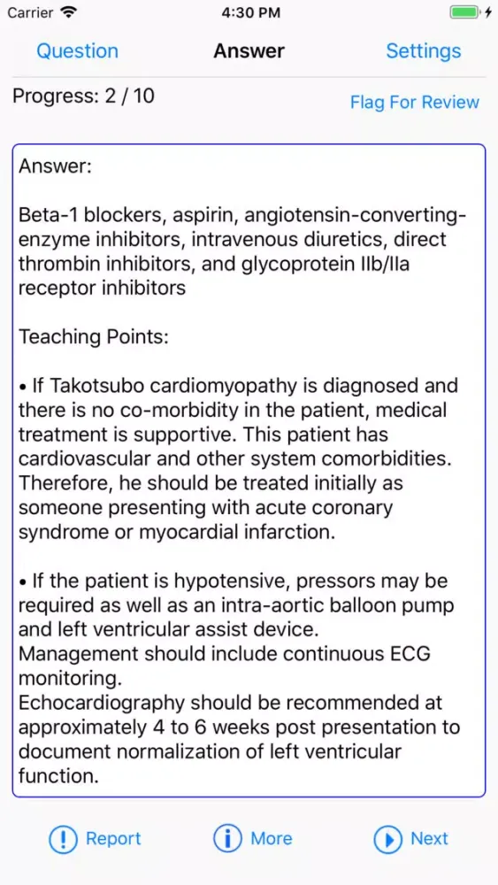 ภาพหน้าจอของ Cardiology Board Reviews