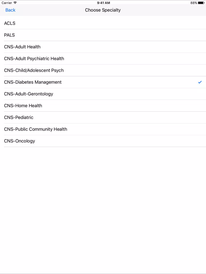 Screenshot di Clinical Nurse Specialist Certification Reviews iPad 