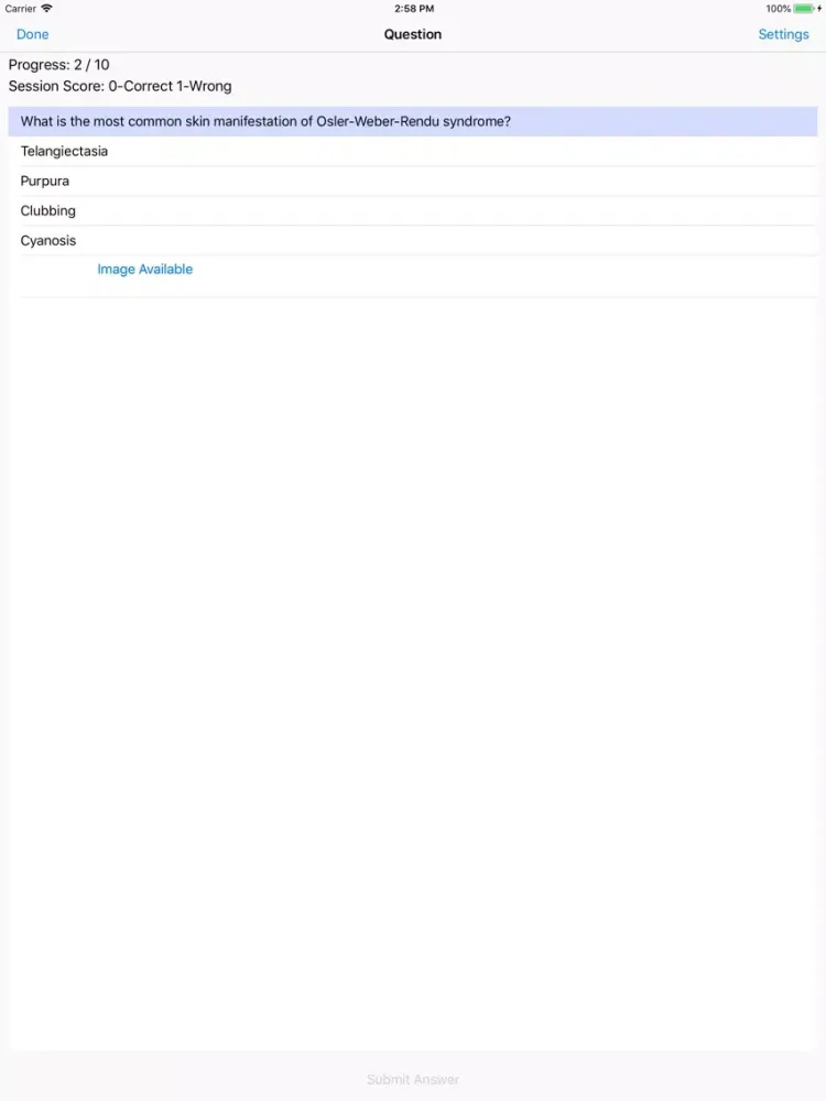 Tangkapan skrin Dermatology Reviews iPad 