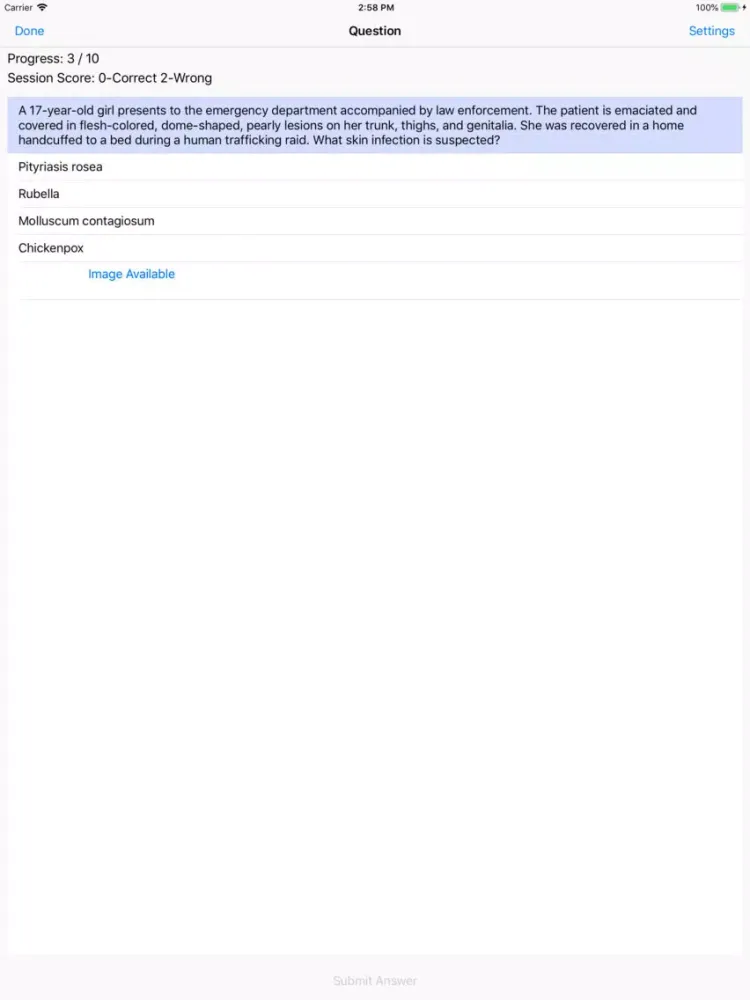 Tangkapan skrin Dermatology Reviews iPad 