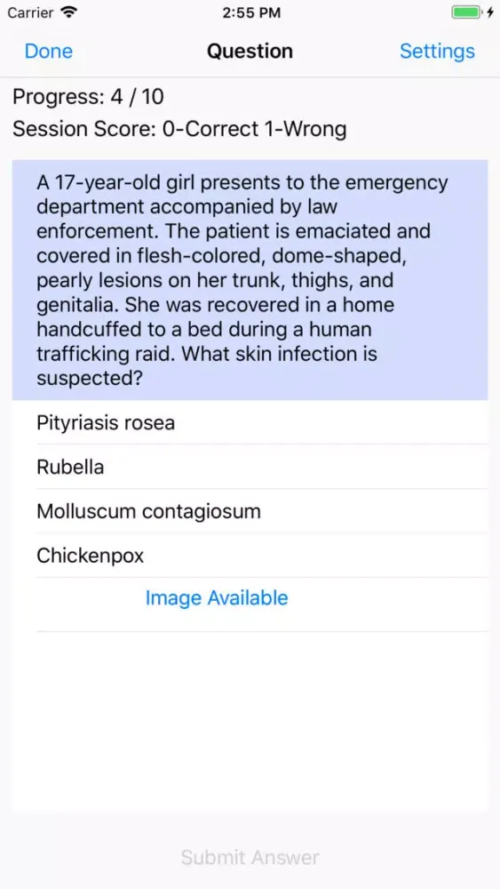 Tangkapan skrin Dermatology Reviews