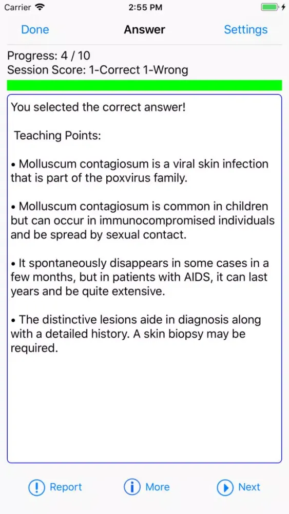 Tangkapan skrin Dermatology Reviews