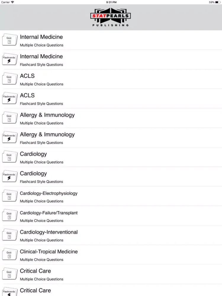 Zrzuty ekranu Internal Medicine Reviews iPad 