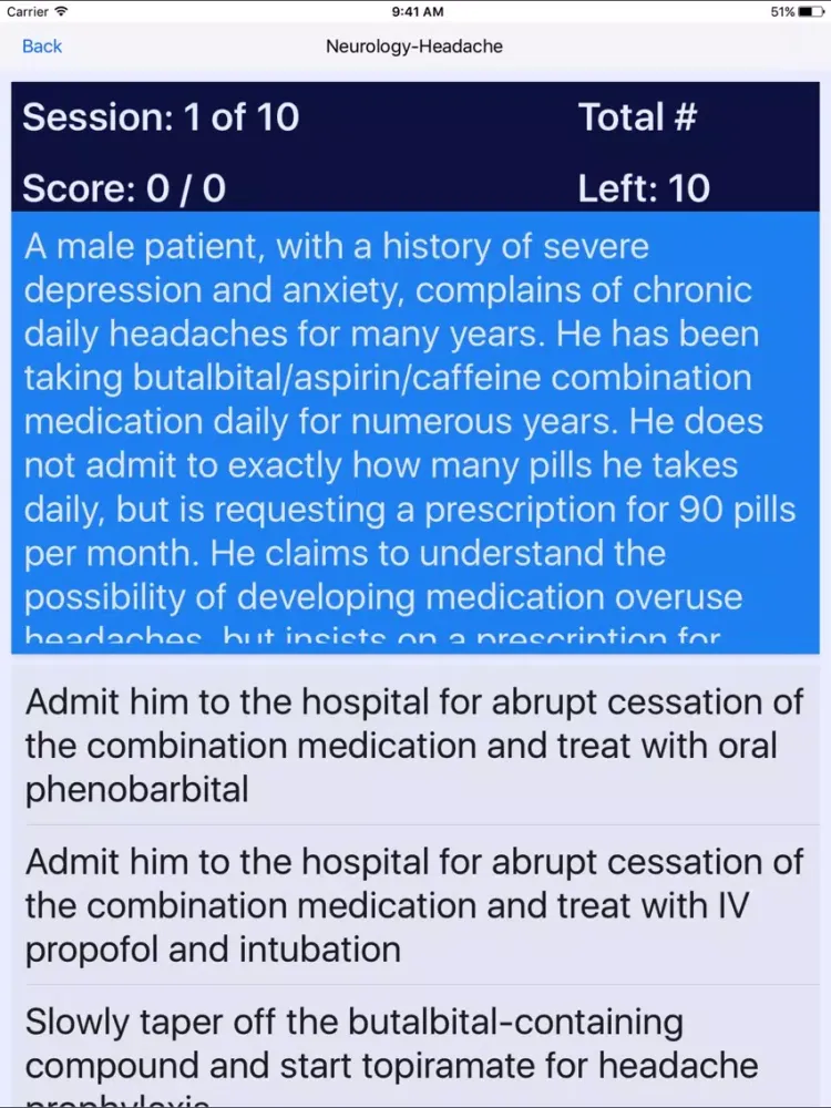 Capturas de tela do Neurology Board Reviews iPad 