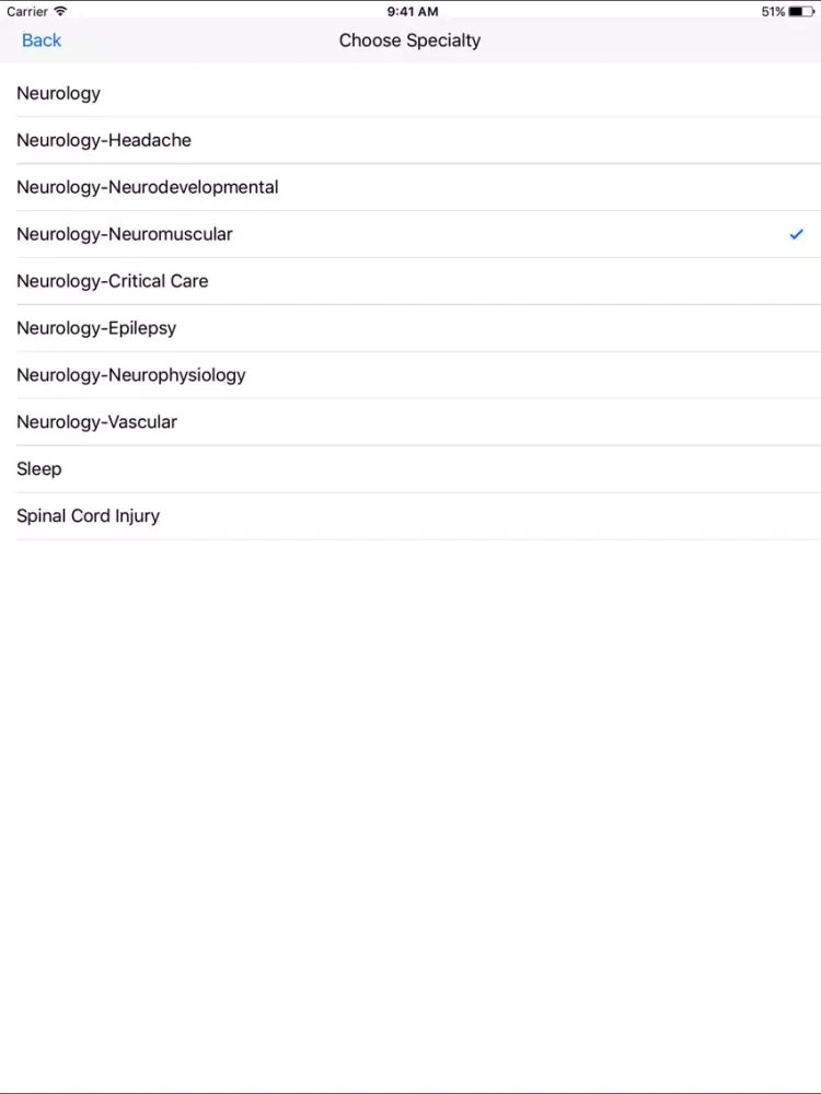 Capturas de tela do Neurology Board Reviews iPad 