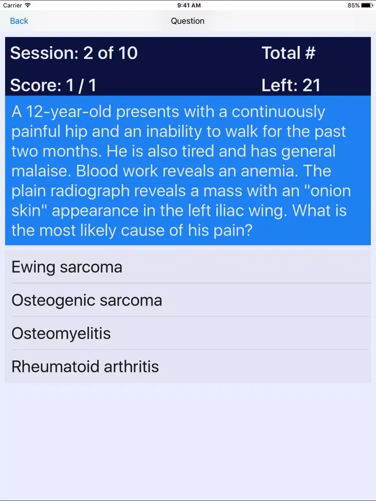 Capturas de pantalla de Orthopaedic Nurse ONC Review iPad 