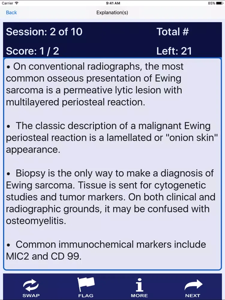 Capturas de pantalla de Orthopaedic Nurse ONC Review iPad 